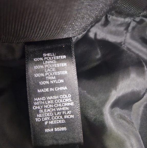 Express Black Midi Full Circle Fit&Flare Skirt W/Sheer Lace Panel Hem Size 2 NWT - Picture 6 of 10